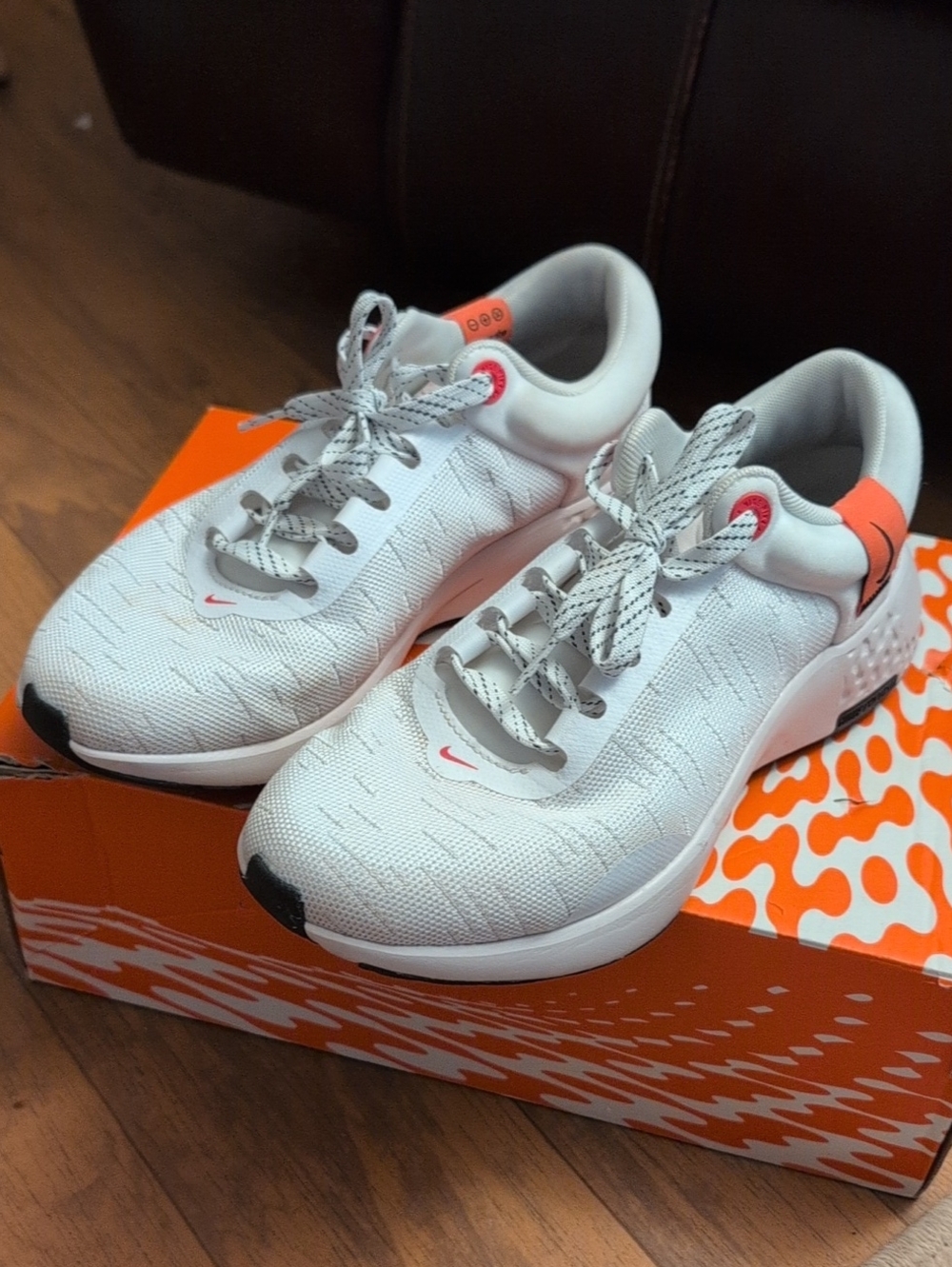 Nike Renew Serenity Run White with Orange Accents